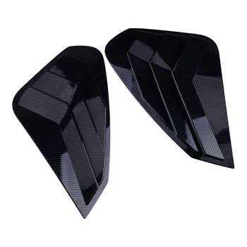 

2pcs ABS Carbon Fiber Look Side Vent Window Triangle Scoop Louver Frame Cover Trim Fit for Toyota RAV4 2019 2020