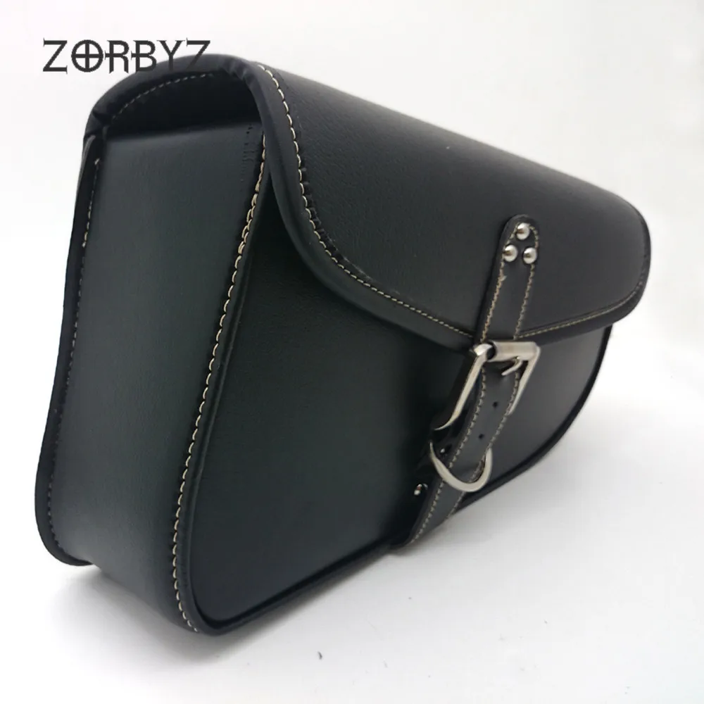 ZORBYZ мотоциклетные черные седельные сумки седло инструмент сумка боковая сумка для хранения Harley Honda