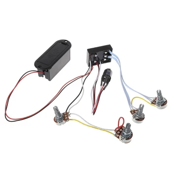 

2 Band Active Bass Guitar EQ Equalizer Preamp Circuit Pickup Black