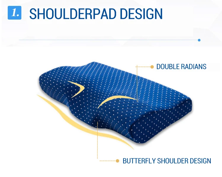 Memory Foam постельные принадлежности защитная подушка для шеи медленный отскок Подушка-бабочка здоровья затылочный шейный размер в 50*30 см