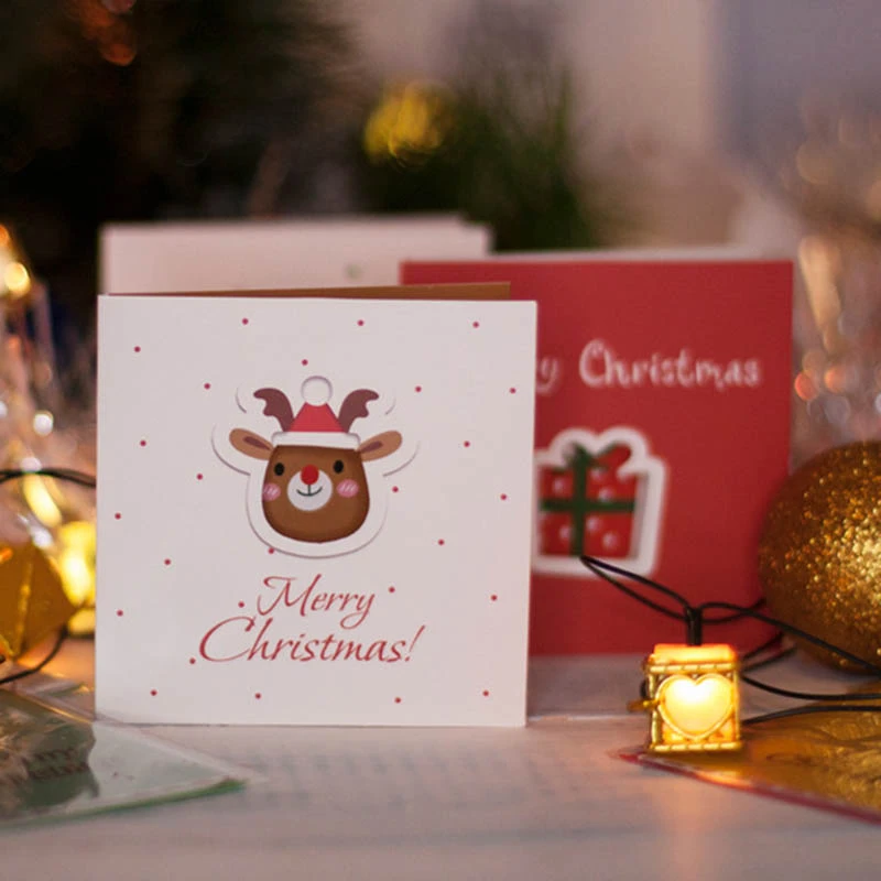 12 pçs feliz natal cartão de ano novo presentes cartão de natal cartão de  natal navidad 2020 natal festa suprimentos decorações noel|Cartões e  convites| - AliExpress