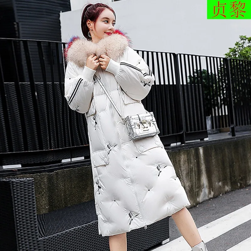 

Exta-long over-the-Knee Cotton-padded Clothes Women's 2018 Winter New Style Long Thick down Jacket Cotton-padded Clothes Dongdae