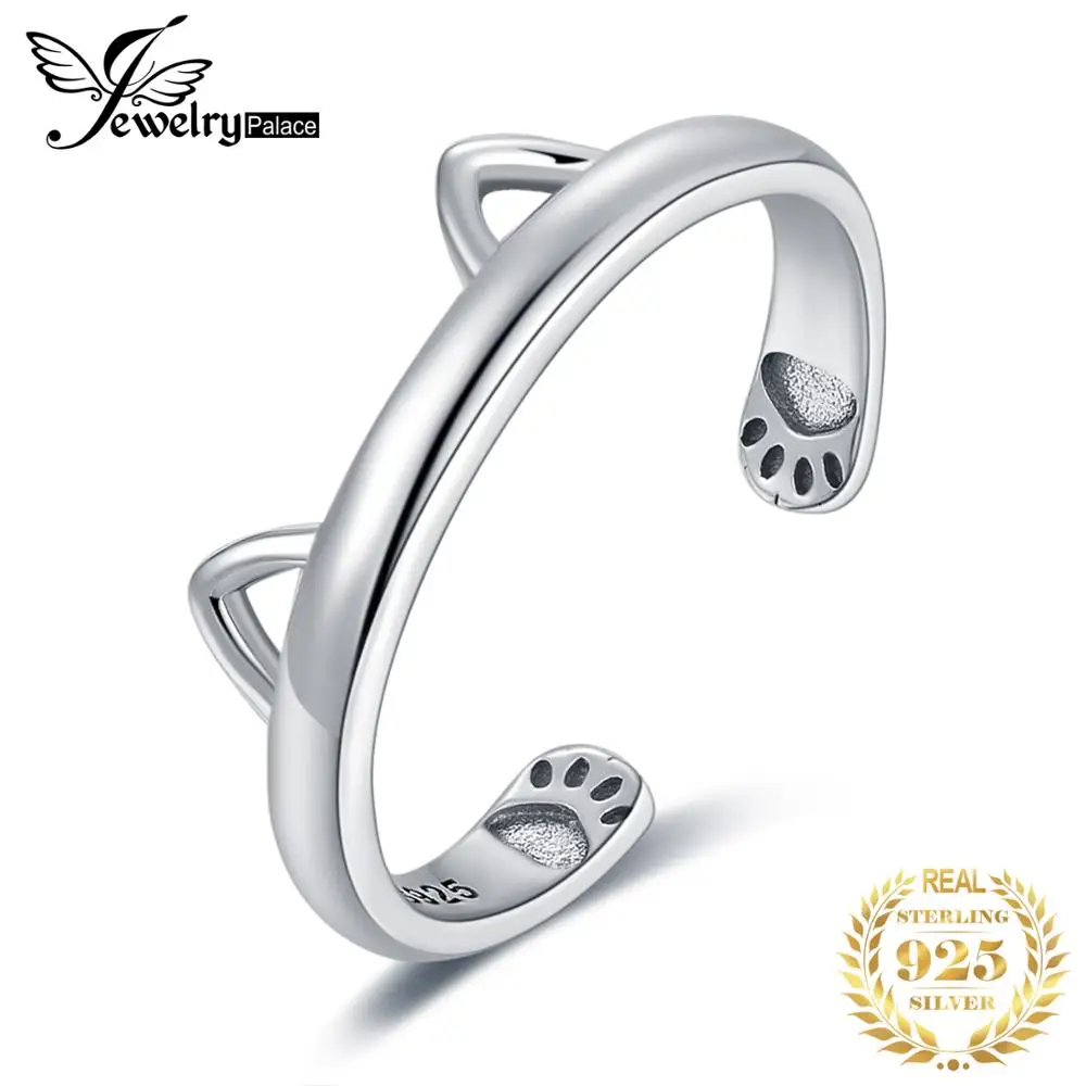 Good Value Open-Ring Jewelry-Making Cat-Ear Adjustable Women Lovely Silver for Fashion Gifts BEpEm5E0e