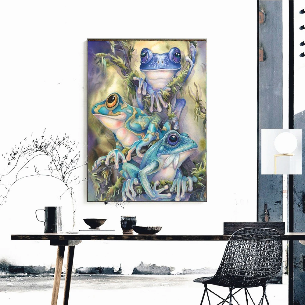 HUACAN 5d Diy Diamond Paintnig Frog Full Square Full Kit Diamond Embroidery Mosaic Animal Sale Handicraft Home Decoration