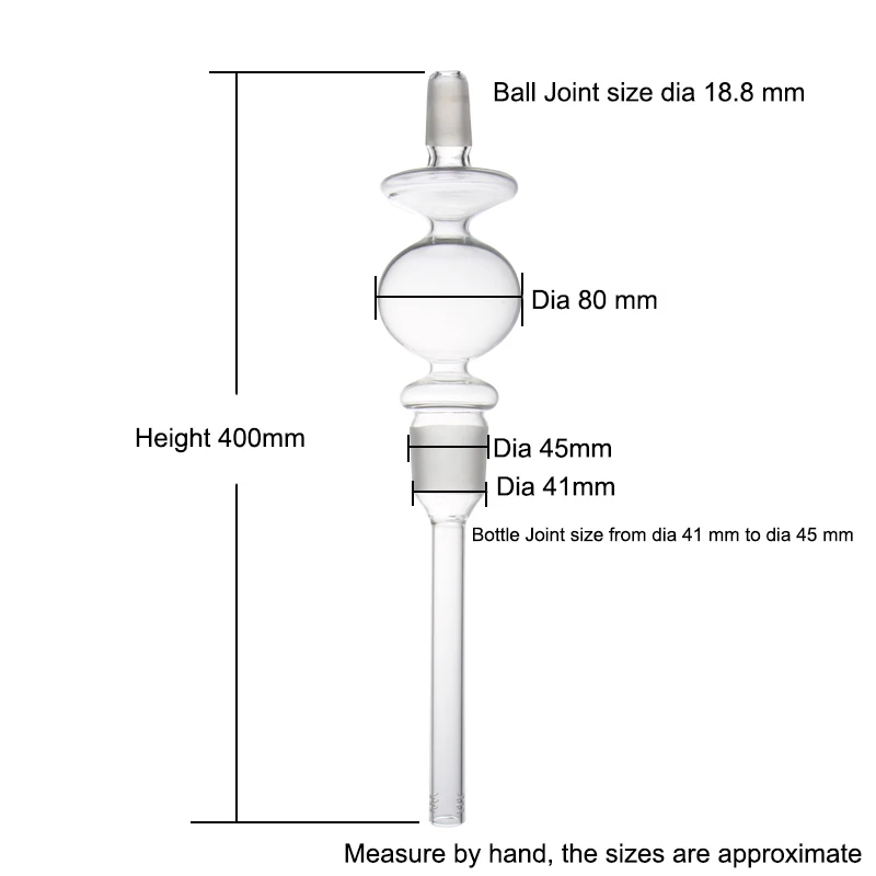 1PC Glass Down Stem for Led Art Hookah, hookah accessories