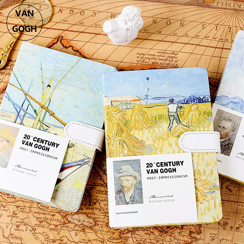 

Van Gogh Oil Painting PU Leather Cover Hardcover Notebook Agenda 2020 Weekly Diary Travel Journal Stationery Gift Filofax Bible