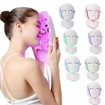 

1 Set 7 Colors LED Light Beauty Devices Photon Skin Rejuvenation Face Neck Mask Acne Spot Removal Skin Beauty Instrument