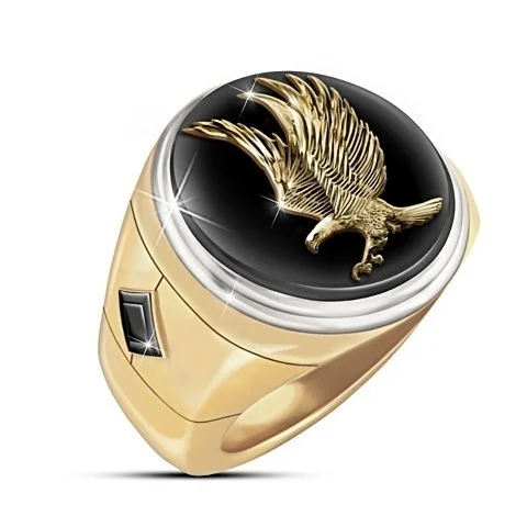 NPKDS Onyx Eagle Rings for Men Domineering Hip Hop Punk Viking Anniversary Birthday Gift Party Banquet Cocktail Ring | Украшения и