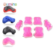

6 Pcs Skating Protective Gear Set Knee Wrist Guard Elbow pads Bicycle Skateboard Ice Skating Roller Knee Protector Guars For Kid