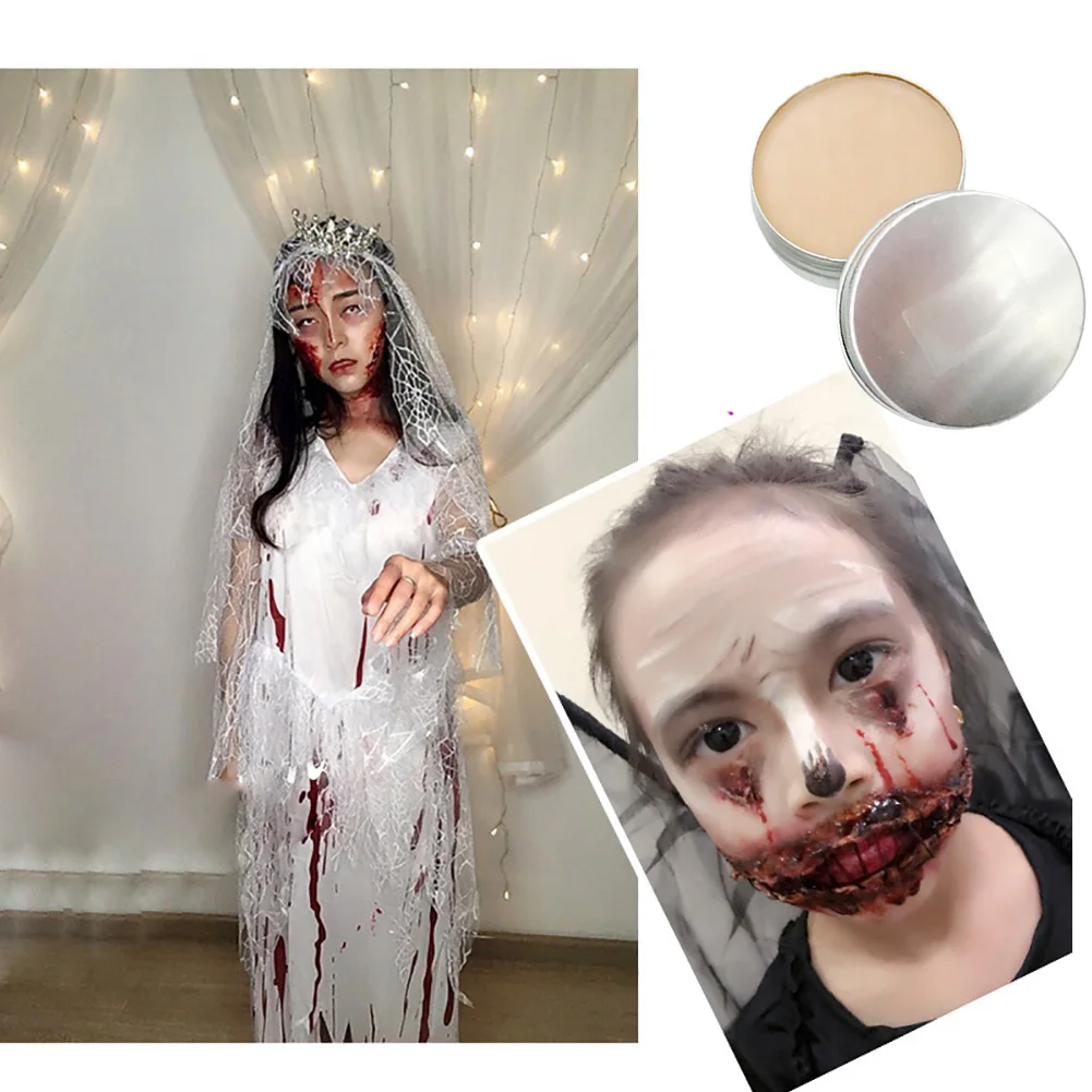 

Party Body Paint Drama Pad Nose Makeup Skin Wax Terror Effects Halloween Scar Fancy Cosplay Fake Wound Cover Eyebrows Special