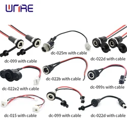 10Pcs 5.5x2.5mm DC Female Power Jack Cable Plug Wire Adapter Connector DC Socket dc-021 dc-022 dc-025m dc-099 With Cable 5.5*2.5