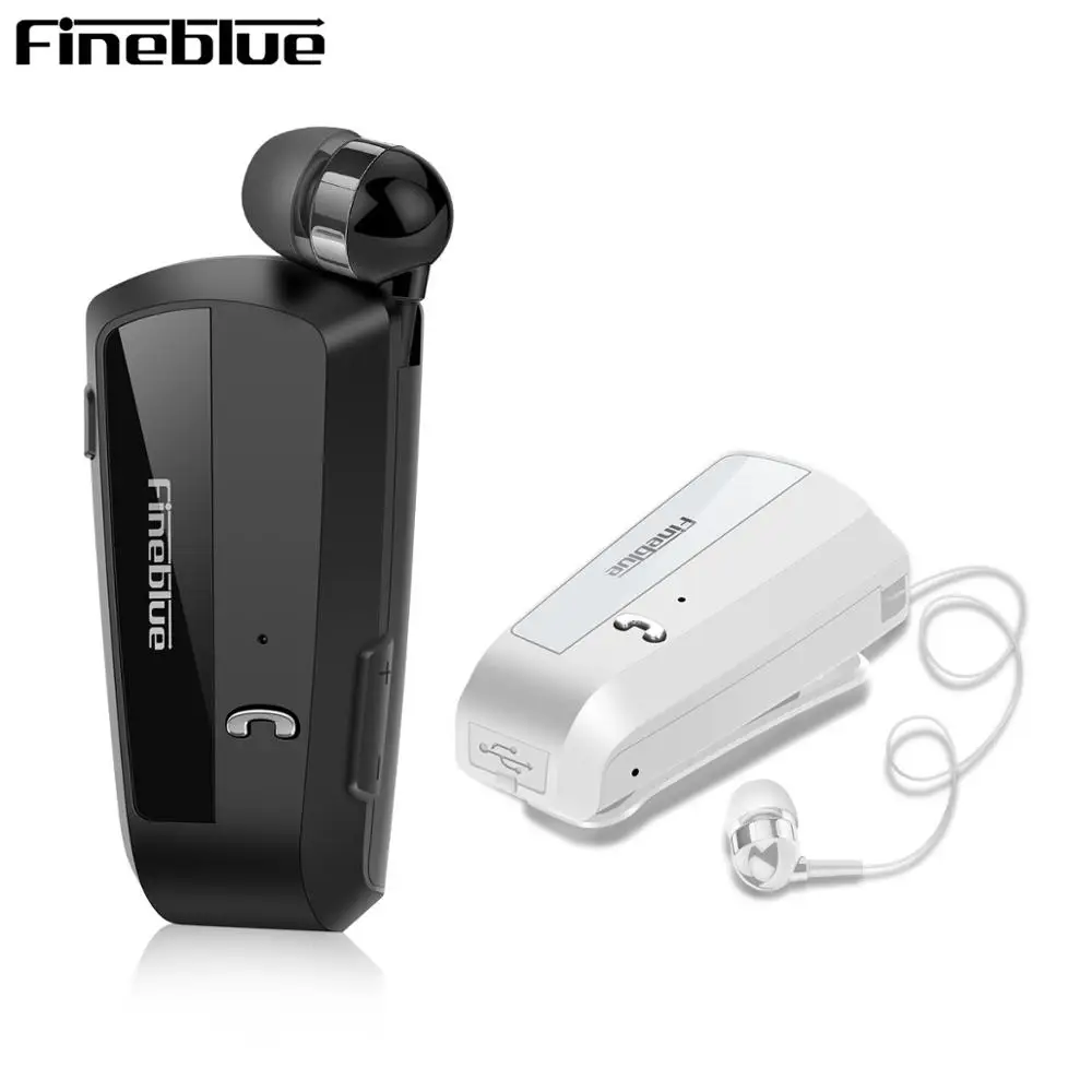 Newest Fineblue F990 Wireless Bluetooth earphones neck clip on telescopic type business Sport stereo head phones Vibration Wear