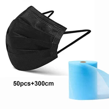 

Disposable Face Facemask Against Dust Personal Topmask 3Ply Ear Loop 50PC+ 118” Non-woven Health Care breathable mascarillas