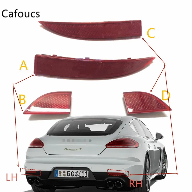

Cafoucs Red Rear Bumper Light Brake Reflector Fog Lamp Tail Warning Lamp For Porsche Panamera 970 2014 2015 2016