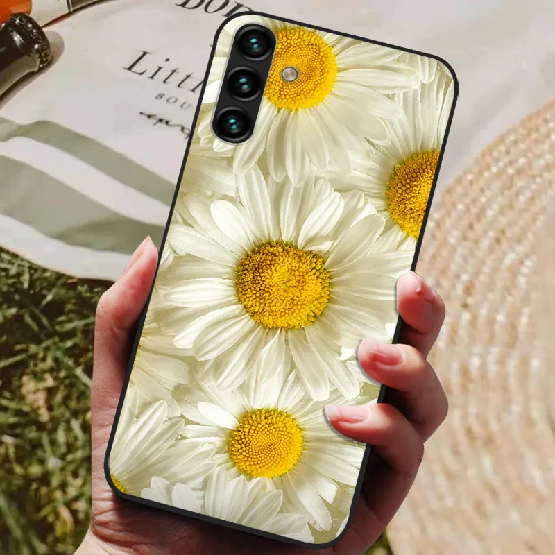 Silicone Back Cover Phone Case with Soft Bumper in Black