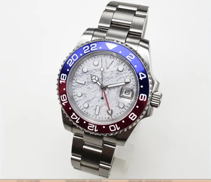 

Sapphire crystal 40mm GEERVO GMT 21 jewels Automatic Self-Wind movement rotating bezel luminous men's watch GR331-G8