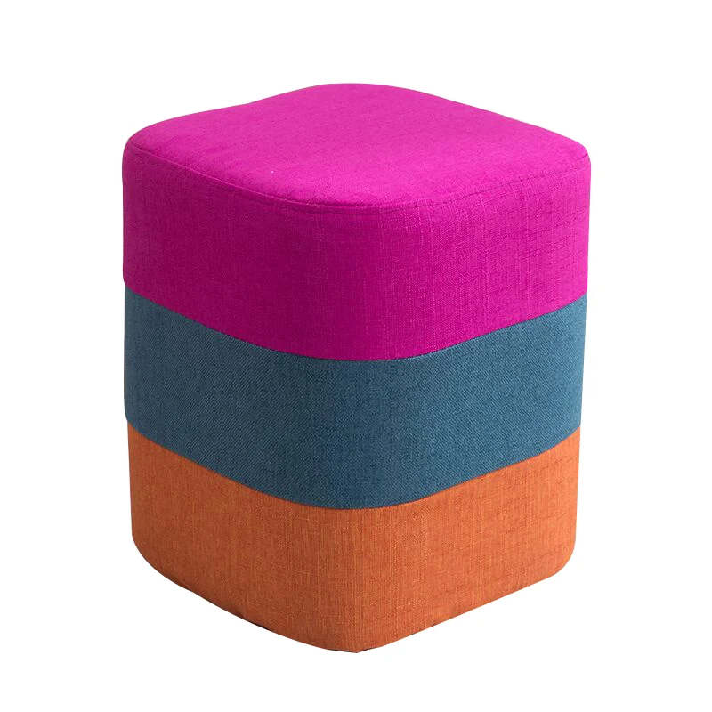 

Fashion square stool creative sofa adult shoes solid wood small bench