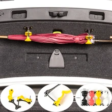 Soporte de paraguas para coche, organizador de maletero de automóvil, montaje de maletero trasero, gancho de toalla para paraguas, gancho colgante