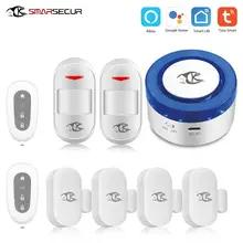 SMARSECUR домашняя Wi-Fi охранная сирена wifi охранная система Smart Life Tuya
