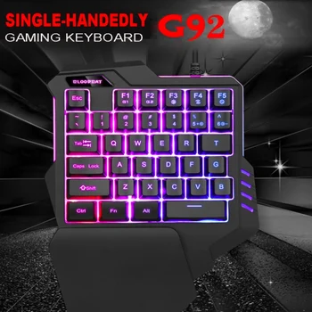 

One handed keyboard colorful RGB macro recording game machine keyboard eating chicken throne mobile game computer keyboard