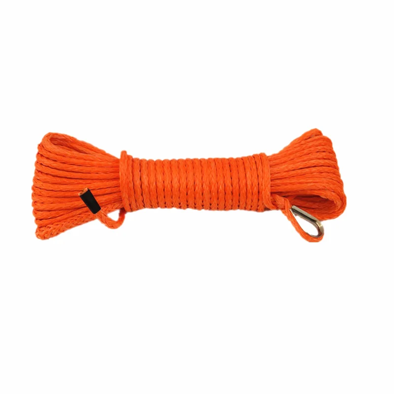 4 мм* 15 м 5 мм* 15 м 6 мм* 15 м синтетический трос лебедки буксировочный трос лебедка линия синтетический трос лебедки плазменный трос для ATV UTV SUV - Название цвета: 5mm 15m orange