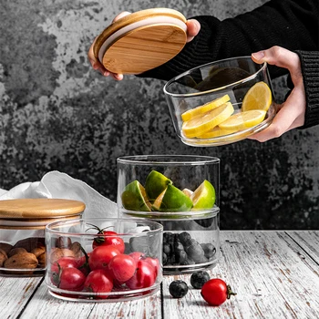 

Three Floors Storage Glass Jar with Lid Minimalist Candy Food Glass Storage Container Kitchen Organizer Home