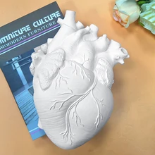 Anatomical Heart Shape Vase INS Nordic Flower Pot Body Art Vase Sculpture Home Decor Desktop Ornament Flower Plant Holder