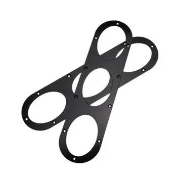 

Universal Air Diversion Panels Black Rear Bumper 2Pcs Exterior 3-Holes Replacement Car Durable Parts