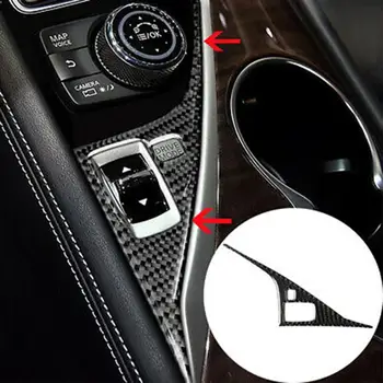 

Carbon Fiber Interior Gear Shift Drive Panel Cover Car Interior Styling Stickers For Infiniti Q50 Q60 2014-19