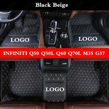 

Personalized Car Floor Mats for INFINITI Q50 Q50L Q60 Q70L M35 G37 G25 Custom Made Leather All Weather Auto Rugs Carpet Pads Mat
