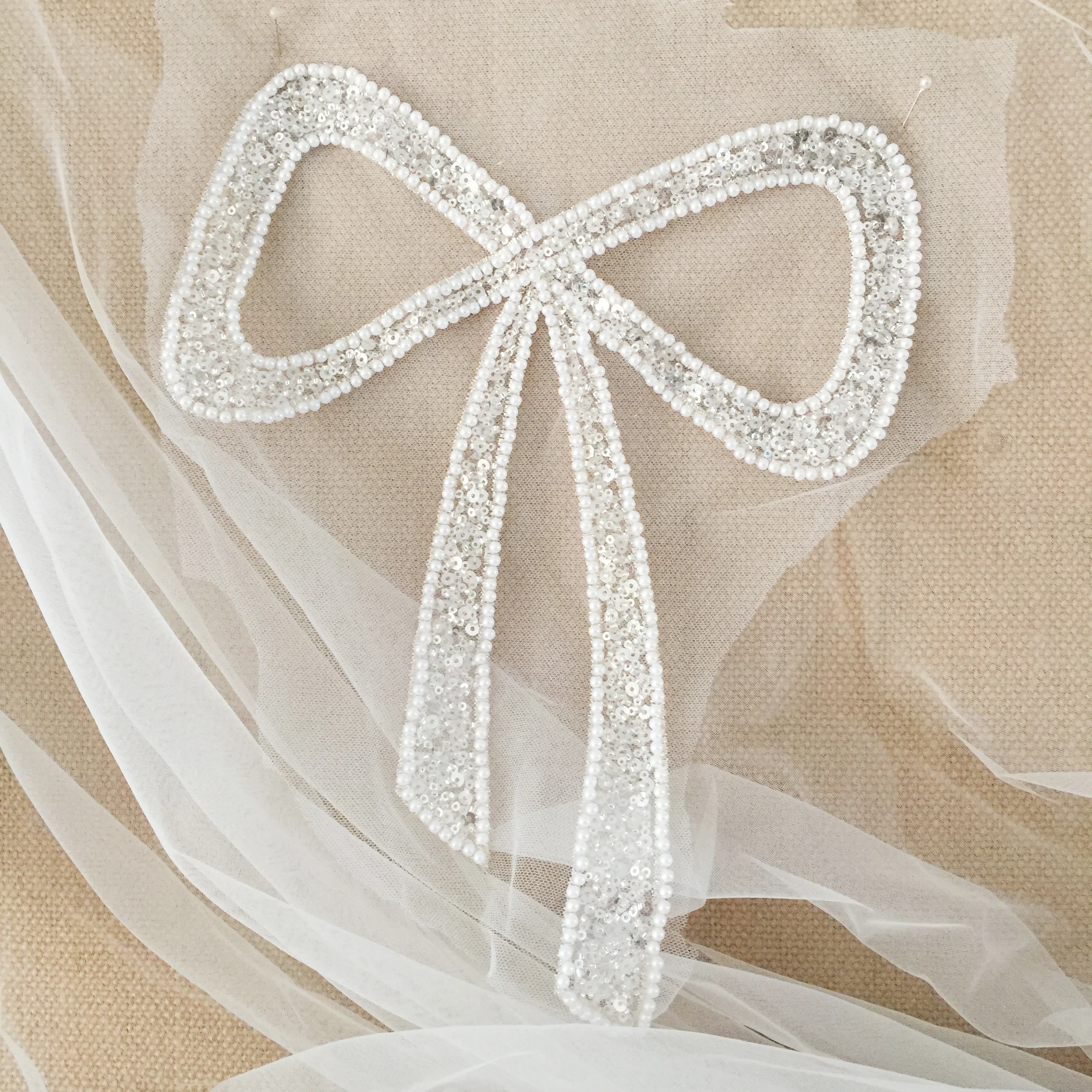 

4 шт. 3D Стразы жемчужные бусины-бабочки Высокая кутюрная аппликация кружевной мотив нашивка-бабочка Цветочное платье для девочек пояс для н...