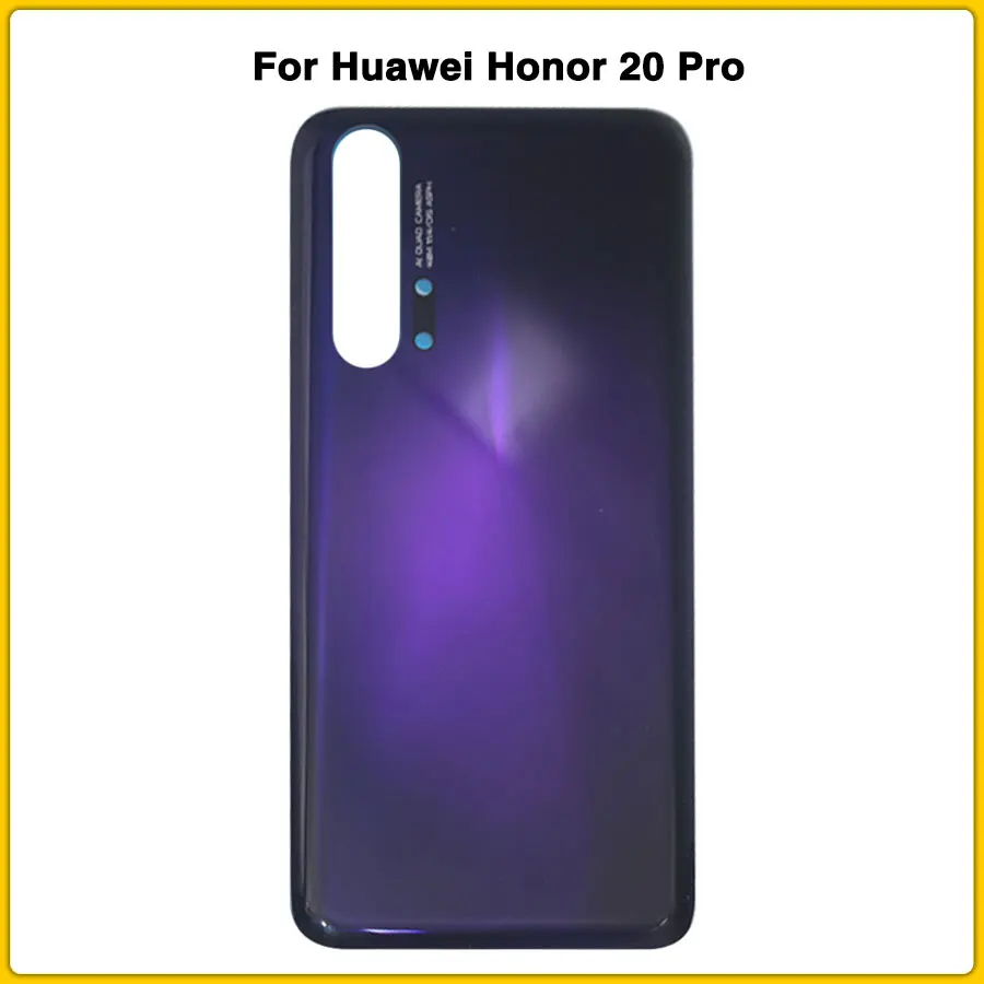 Чехол Honor20 Pro для huawei Honor 20 Pro, крышка батареи, задняя крышка, панель с наклейкой - Цвет: Purple