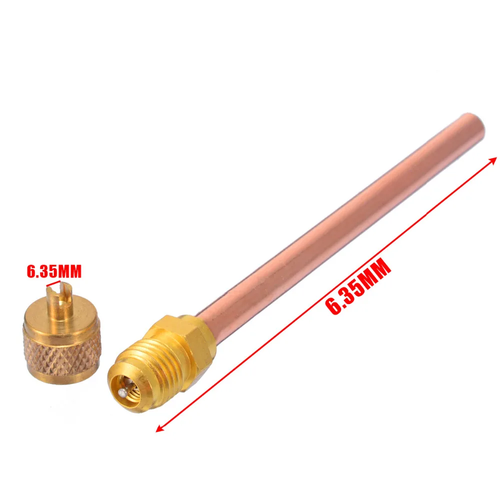 

10pcs Mayitr Strong Service/Access Valve 1/4" SAE * 1/4" OD * 4" Stem Core Air Conditioner Refrigeration Access Valve Cores