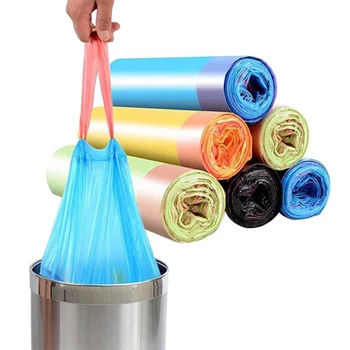 

Auto Close Drawstring Garbage Bag Thickened Leak Proof Disposable Plastic Bags Household Kitchen Garbage Cleaning Storage Bag1