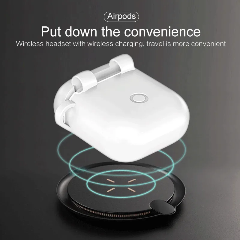SIFREE Высокое качество Qi Беспроводное зарядное устройство чехол для Airpods зарядный