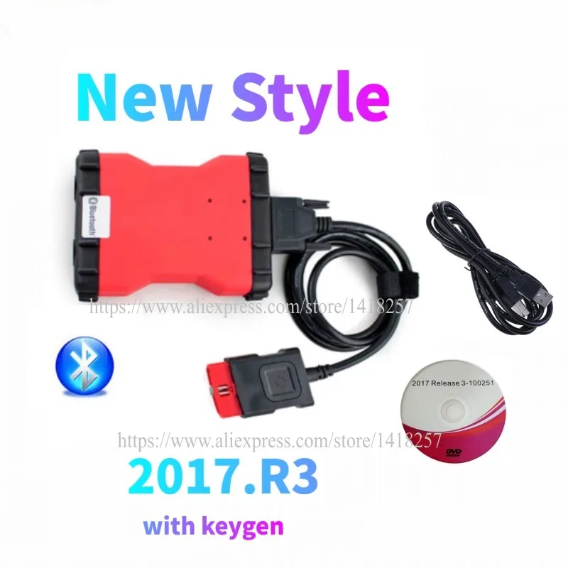 2021 Latest RED VD600 2017.R3 2016.R0 keygen NEW VCI diagnostic tool Bluetooth VD DS150E CDP for delphis obd2 Scanner send fast