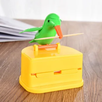 

Full-automatic Toothpick Box Portable Toothpick Holder Container Simple Convenience Cute Bird Bamboo Stick Box
