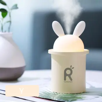 

250ML USB Essential Oil Diffuser Ultrasonic Air Humidifier For Baby Pregnant Cartoon Rabbit LED Light Lamp Car Air Purifier
