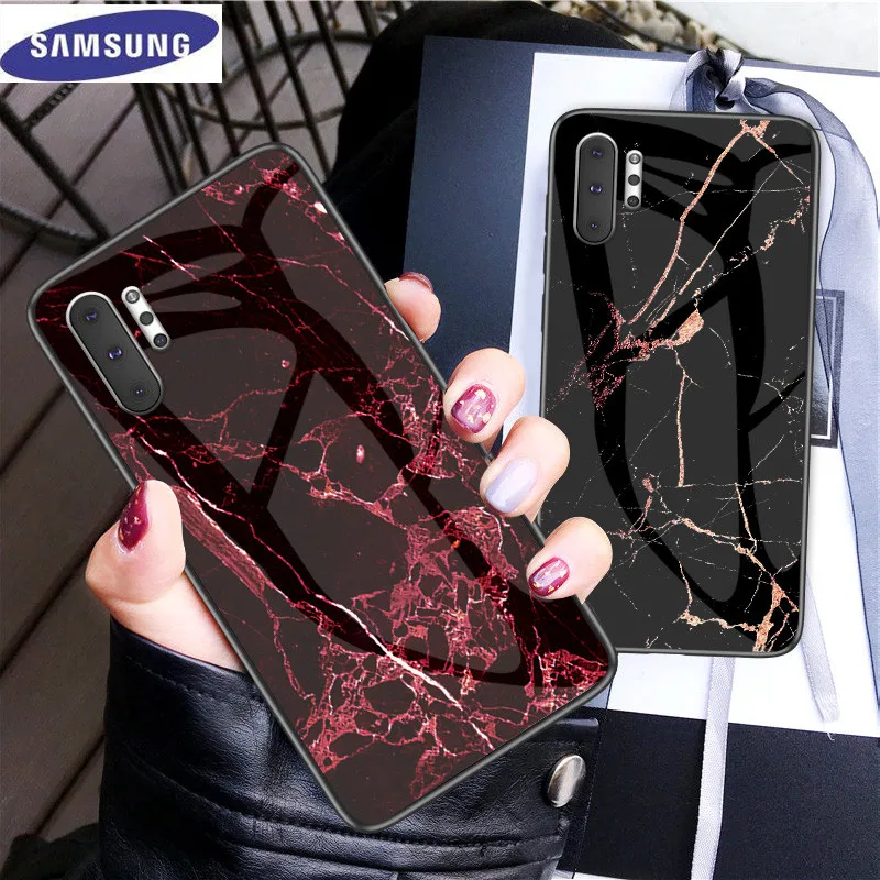Samsung Galaxy S20 case Marble texture glass mobile phone S20Plus S20Ultra S7 edge S8 9 10 plus 10E M31 cover |
