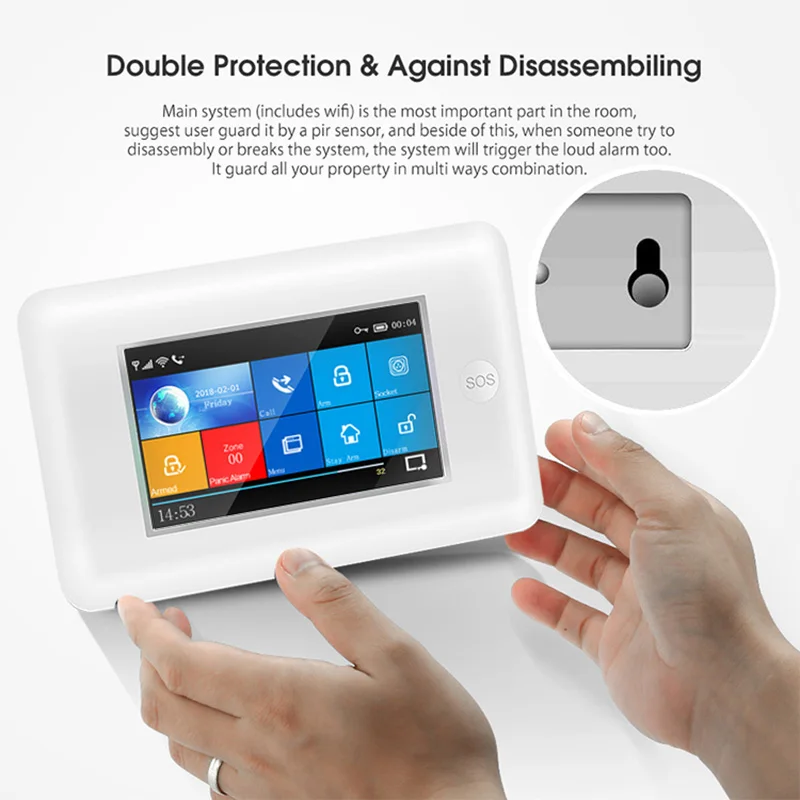 Беспроводная домашняя охранная сигнализация PG106 Wi Fi + GSM GPRS дистанционное