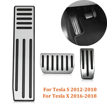 

For Tesla Model S 2012-2018 X 2016-2018 Accelerator Brake Foot Rest Pedal Pad Footrest Car Accessories Sticker Replacement