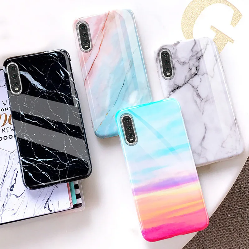 

Glossy Marble Case for Huawei P30 lite Luxury Soft Silicone TPU Case Cover for Huawei P20 P30 Mate 20 lite Pro Nova 3i 3e 4e