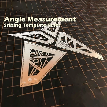 

4pcs Multifunctional Angle Measurement Scribing Template Ruler for Model Building Tools Accessories