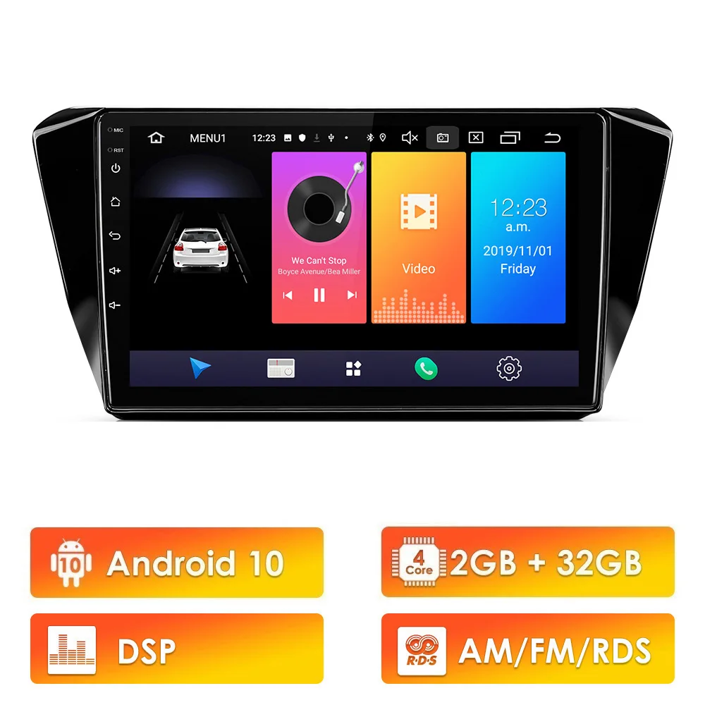 10 1 дюймов 2 Din автомобильный стерео для Skoda Superb 2016 2019 Android RDS DSP мультимедийный плеер