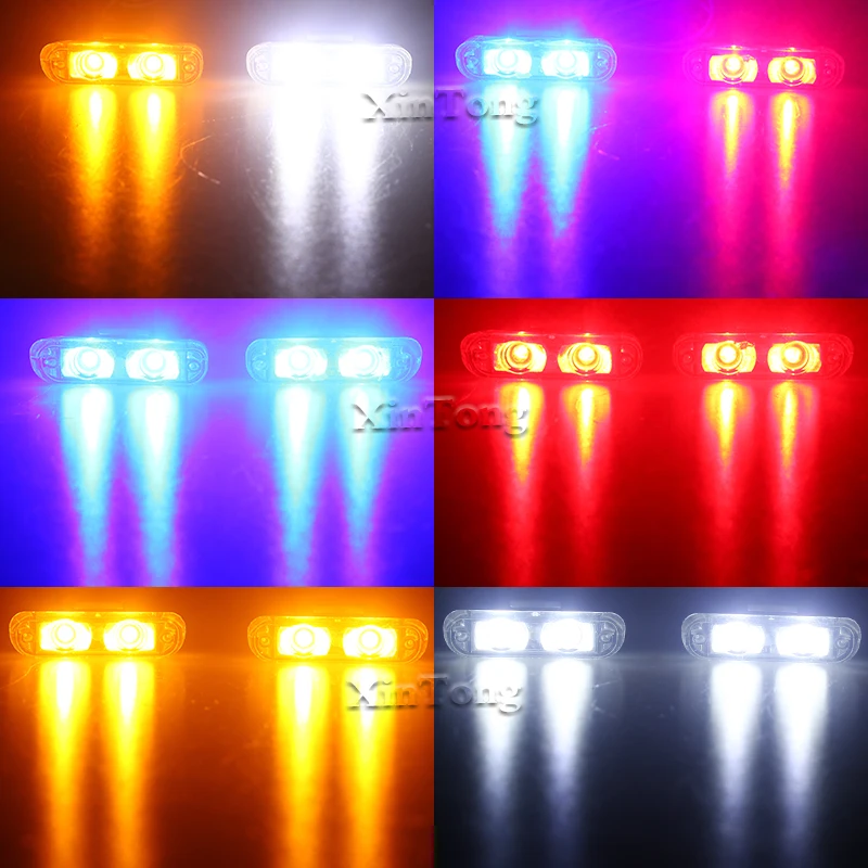 MZORANGE 2X2 светодиодный стробоскопы полицейский стробоскоп светильник s комплект аварийных транспортных средств мигающий Предупреждение светильник 12 В автомобиль скорой помощи грузовик светодиодный фонарь