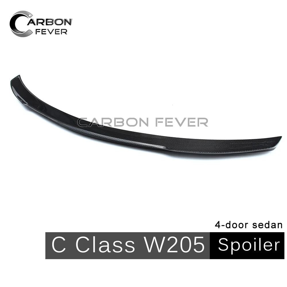 Для W205 задний спойлер из углеродного волокна крыло C Class Sedan 2015 + C180 C200 C250 C300 C450 C43