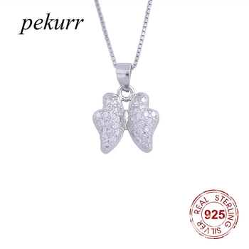 

Zircon Elegant Butterfly Female Pendants 925 Sterling Silver Insect Necklaces For Women Silver Chain Aesthetic Jewelry