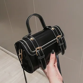 

&35 Handbag Fashion Lady Retro Thick Line Belt Solid Color Wild Shoulder Bag Messenger Bag Luxury Handbags Women Bags Designer