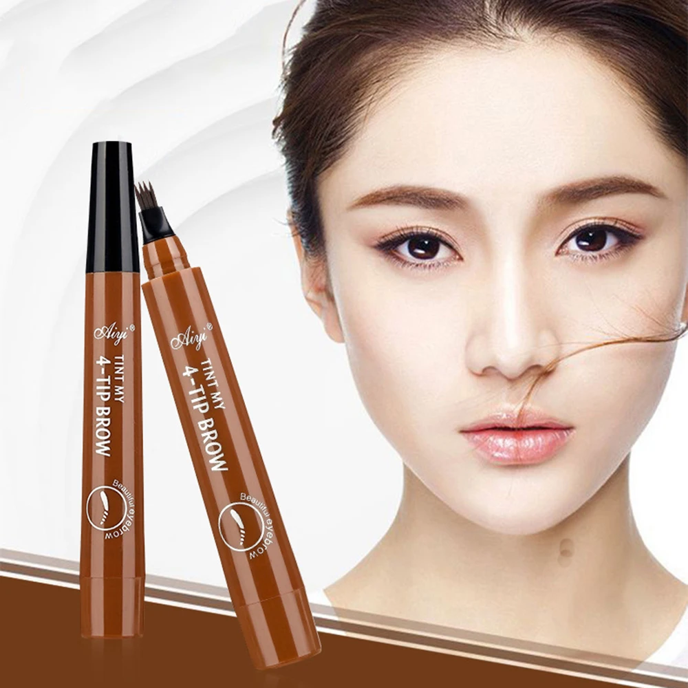 Microblading карандаш для бровей водонепроницаемый вилка кончик бровей Карандаш для татуировки длительный Профессиональный тонкий эскиз жидкий карандаш для бровей