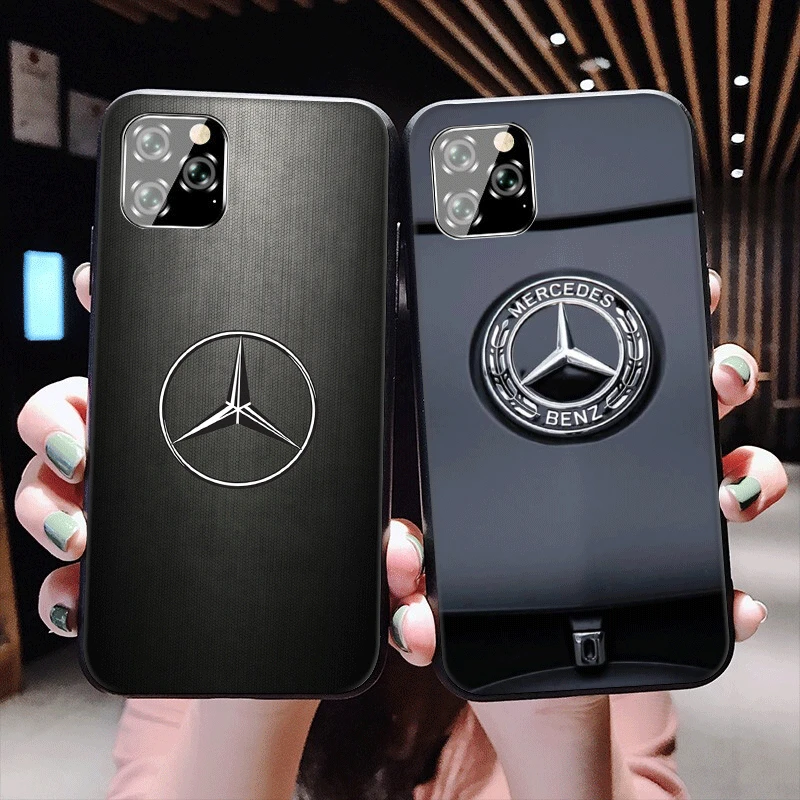 

Glass Phone Case TPU Glass For Apple Iphone 5 5s SE 6 6S 7 8 Plus XR X XS Max 11 Pro Max Mercedes